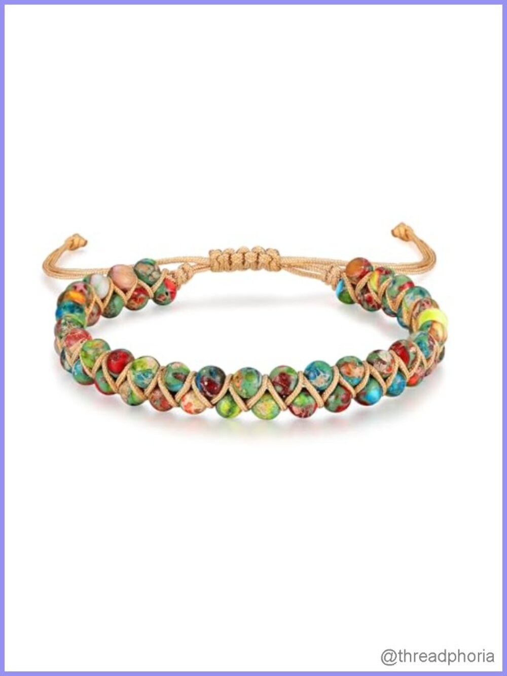 7 Chakra Healing Bracelet Jasper Bead Adjustable Stretch Boho Gift